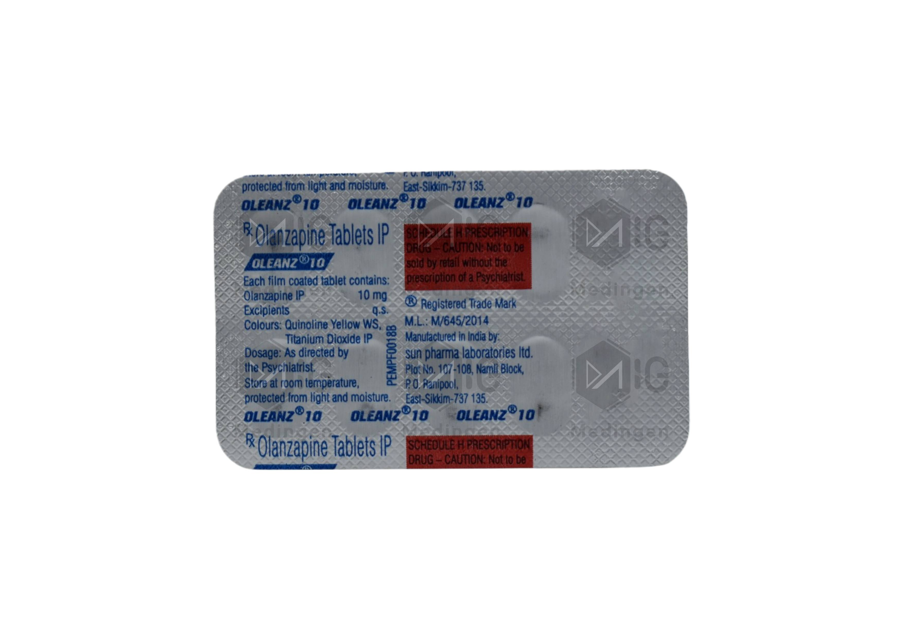OLANZAPINE 10MG